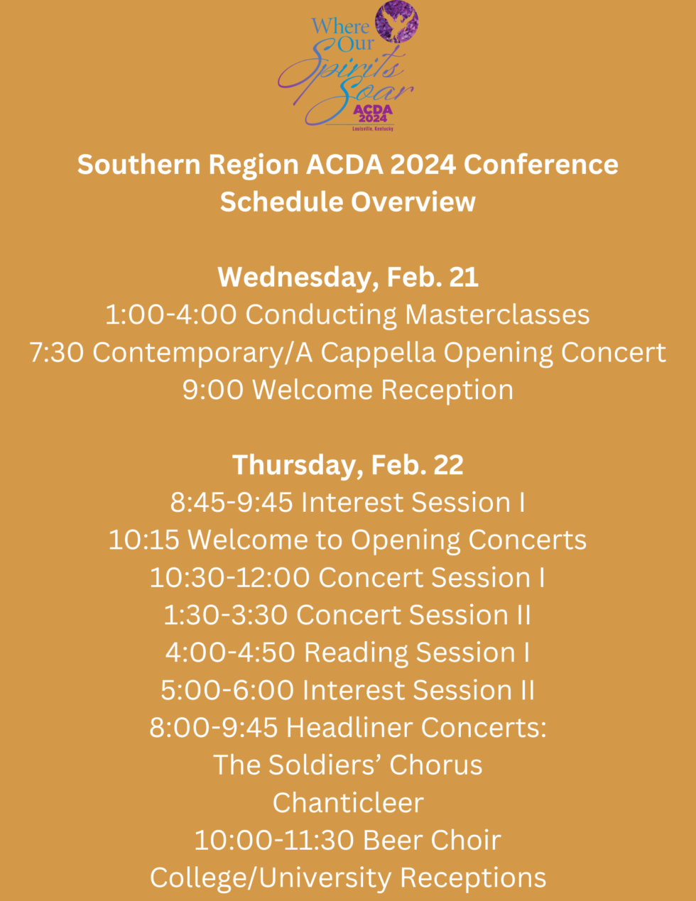 Conference Overview ACDA Southern Region